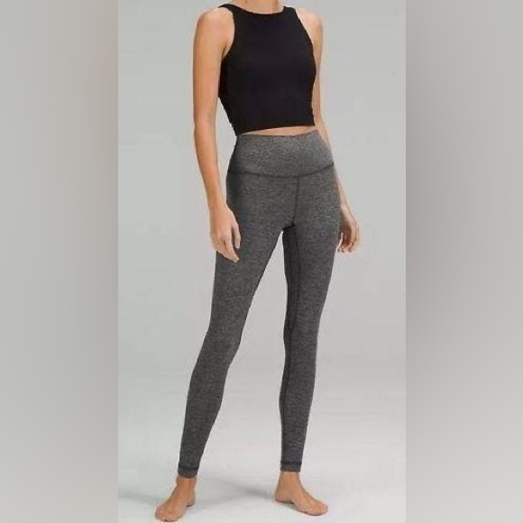 Lululemon Wunder Under gray coal & black reversible leggings - Picture 1 of 9